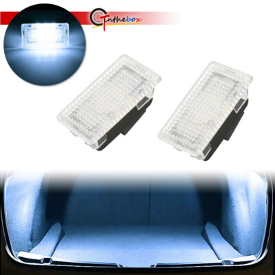 For Tesla Model S 3 X Y 2pcs Ice Blue Trunk Cargo Area LED Car Interior Lighting