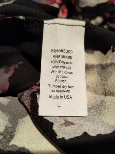 Central Park West NY Pull Over Floral Print Blouse, Size LG - Picture 6 of 6