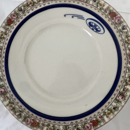 Cobalt Blue China Mix 3 Homer Laughlin Cup & Plates + Cathay Pacific Set of 4 - Picture 5 of 12