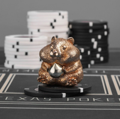 Poker Card Protectors Nuts Squirrel, I Have Nuts, Bronze Lucky Squirrel Figurine