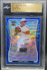 TANNER BURNS 2020 Leaf Metal RC Blue PRE-PRODUCTION PROOF #1/1 Guardians One of