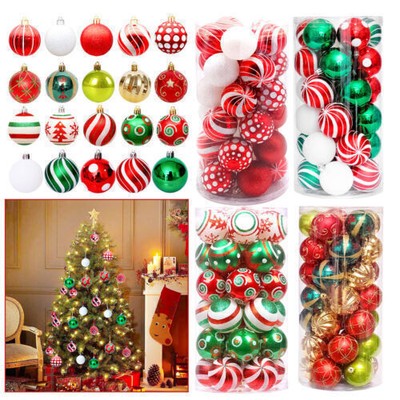 30 Weihnachtskugeln Plastik Christbaumkugeln Weihnachtsdekoration Party