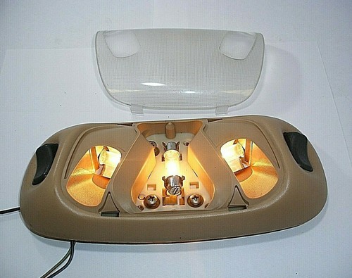 2000 95-04 98 Ford F150 250 Mustang Bronco Dome Interior Map Light Lamp Tan OEM