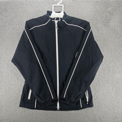 Footjoy Dryjoys FJ Jacket Women's Small Black w White Trim Golf Jacket Sz S