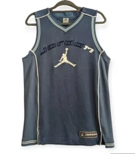 Air Jordan Jersey Men Blue Basketball Jumpman Tank 23 Logo Y2K Small