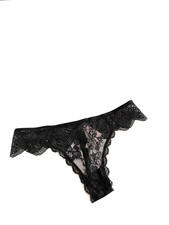 Victoria's Secret Dream Angels Lace Thong Panty Black