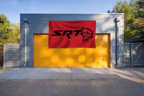 Dodge SRT Flag 3x5 FT Hellcat Garage Street Racing Man Cave Wall Decor Banner - Picture 2 of 2