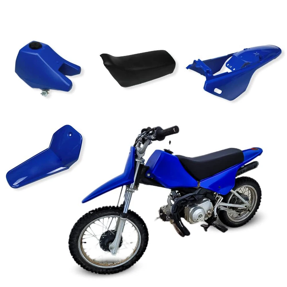 PW80 Plastic Kit Fairing Gas Tank Kit Rear Fender For PW80 PW 80 1983-2006 Blue Foto 4 de 4