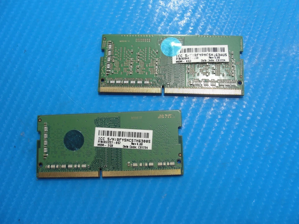 HP 15t-AS100 SK Hynix 4GB & Samsung 2GB Memory RAM SO-DIMM HMA851S6AFR6N-UH - Image 2 of 2
