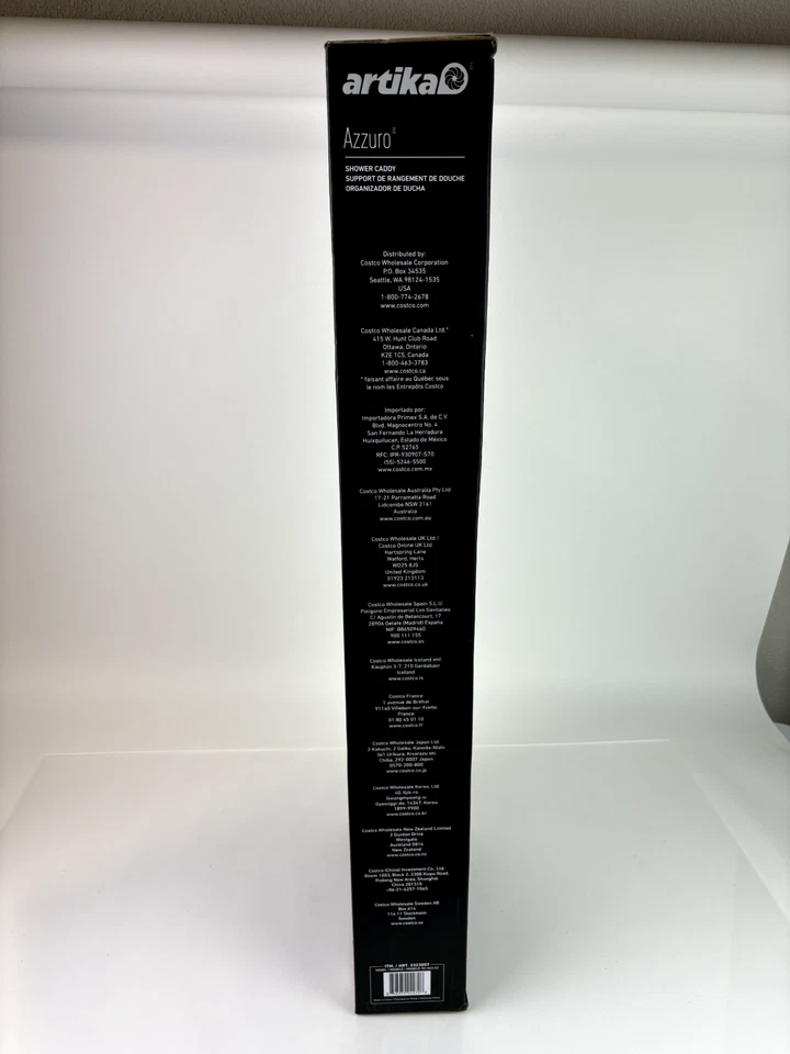 Artika Azzuro натяжной стержень душа Caddy органайзер с зеркалом из нержавеющей стали новый - Изображение 3 из 4