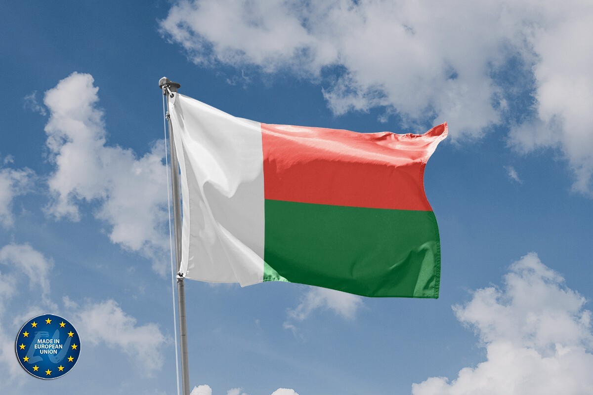 Republic of Madagascar Flag, Unique Design, 3x5 Ft / 90x150 cm