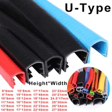 Rubber U Shape Car Door Edge Guard Molding Trim Rubber Edge Strip Seal Protector
