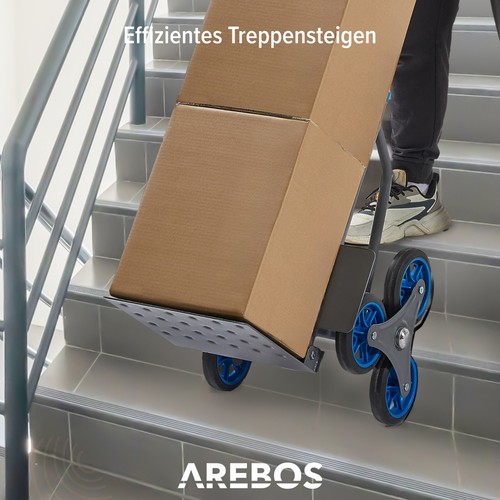 Treppenkarre Sackkarre Transportkarre 150kg klappbar Treppensteiger Stappelkarre - Bild 4 von 13