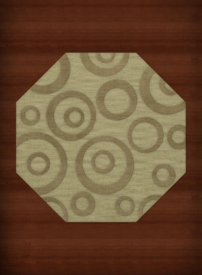 Green Transitional Bubbles Rings Area Rug Circles DV5 - Image 2 of 2