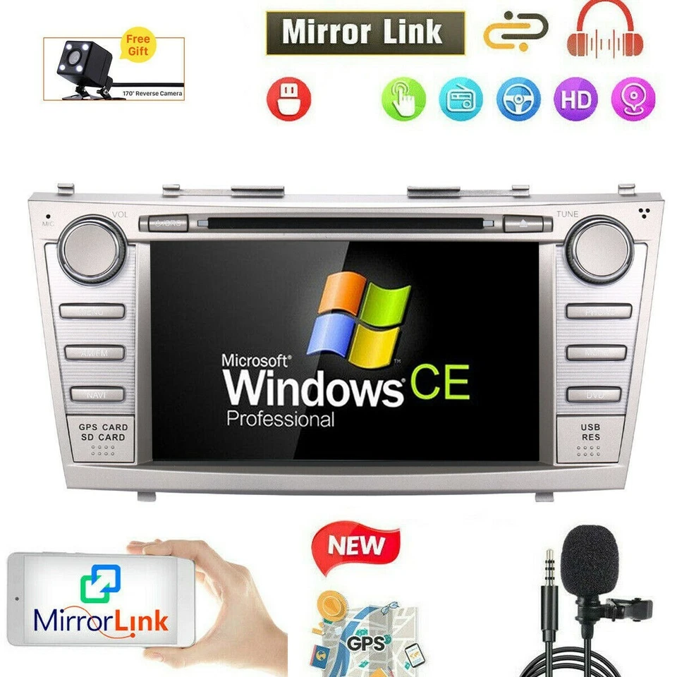 8" For Toyota Camry CD DVD GPS Navi Car Radi Stereo 2007 2008 2009 2010 2011 - Image 4 of 4