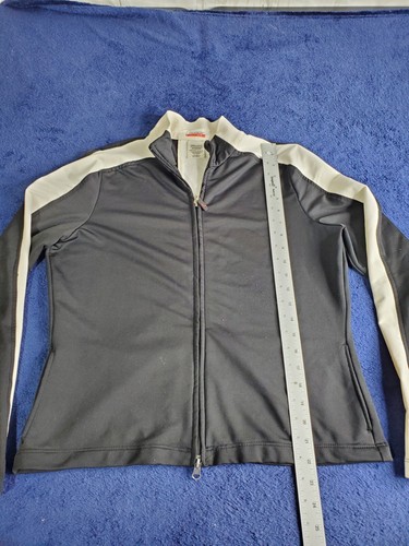 Danskin Now Athletic Jacket Missy Sz L (12-14) Black/white Long Sleeve Full Zip - Picture 3 of 5