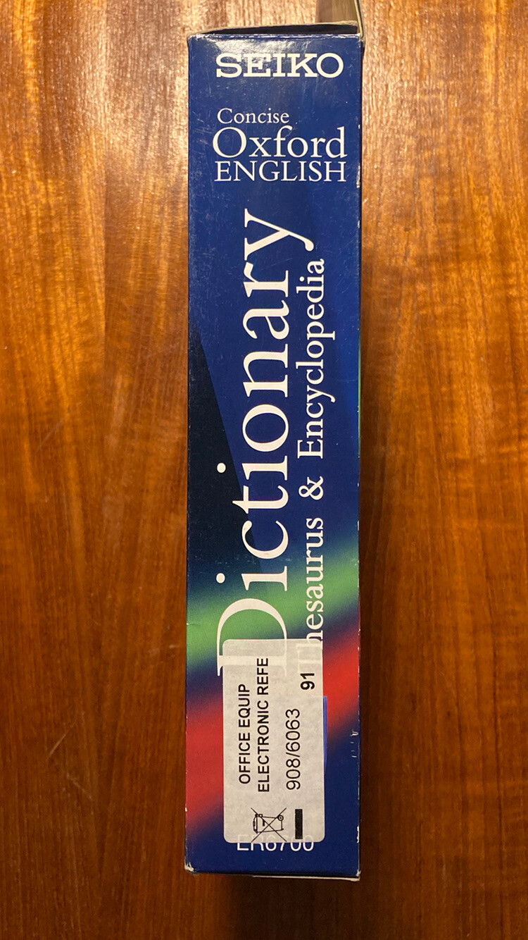 Seiko ER6700 Oxford Dictionary Thesaurus Encyclopedia Crossword Solver Boxed VGC eBay