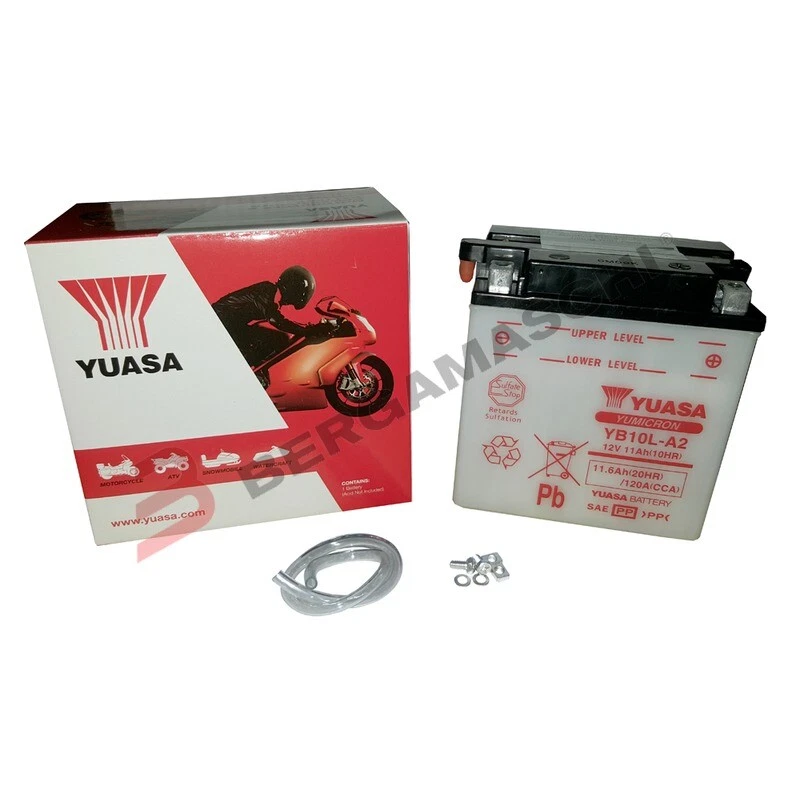 BATTERIE MOTO 12V YUASA YB10L-A2 GILERA NORDWEST 350 93-94 DAKOTA C/AVV 500 - Photo 1/4