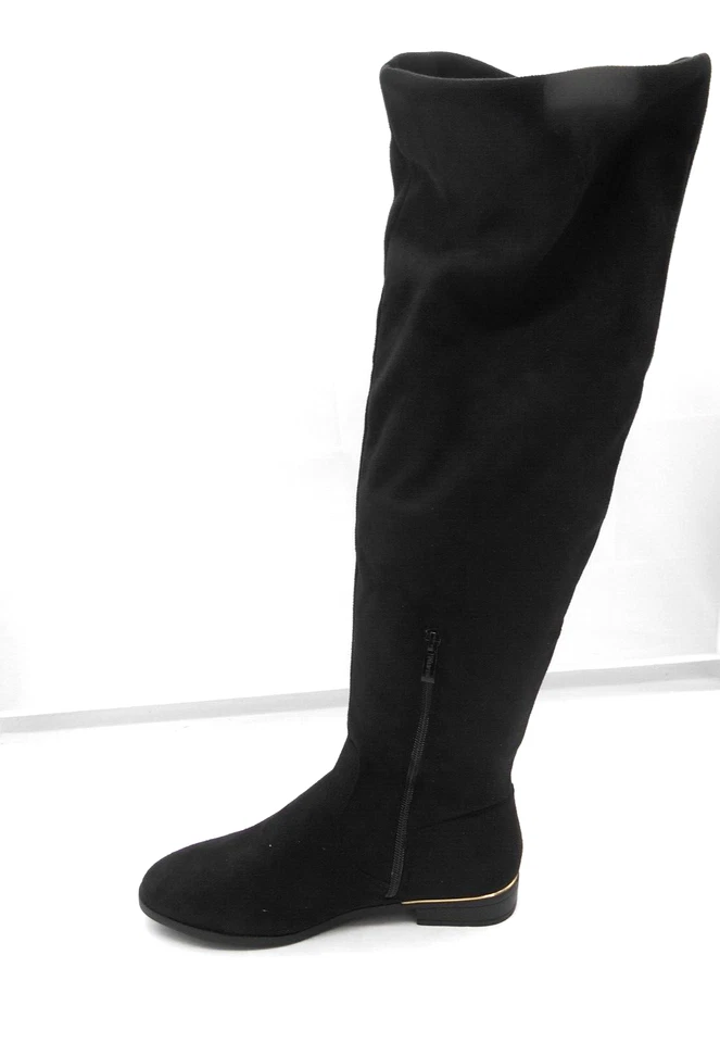 Wanted Flatland Black Vegan Suede Over the Knee Cuff Boot Sz 8.5 M - Image 2 of 4