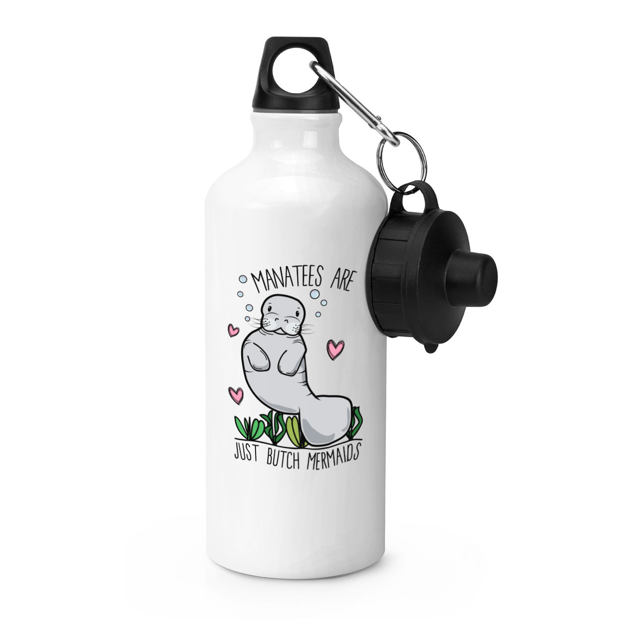 Manatees Are Just Butch Mermaids Sports Drinks Water Bottle