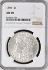 1896 Morgan Silver Dollar $1 NGC AU58 BX9-18