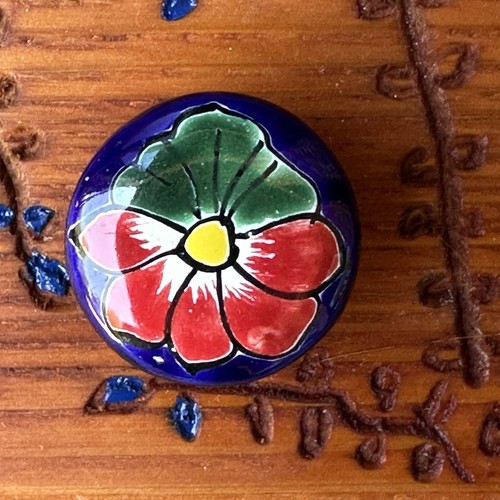Mexikanische Kunst Holz Schlüssel Mantel Tasche Halter Talavera Keramik handbemalt signiert 25" L - Bild 8 von 15