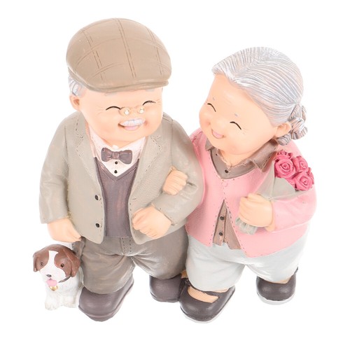 Willow Tree Elderly Couple Wedding Cake Figurines Old Man Granny