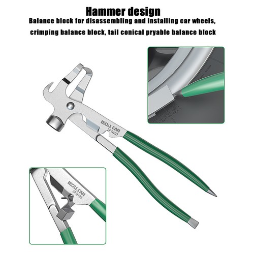 Weight Hammer For Tire Balancing Metal Wheel Weight Hammer Carbon Steel Tool - Picture 3 of 12