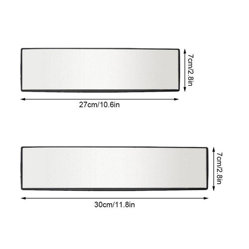 Car 300MM Rear View Wide Angle Convex Clear Rearview Mirror Click On Universal - Picture 19 of 20