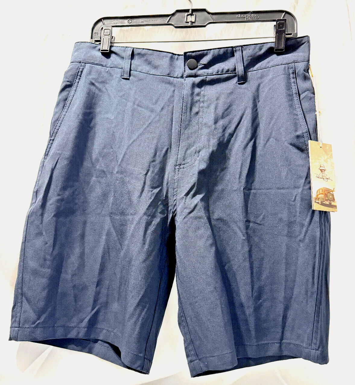 Panama Jack Shorts Mens Size 32 Blue Flat Front Quick Dry Stretch 4 Pocket new