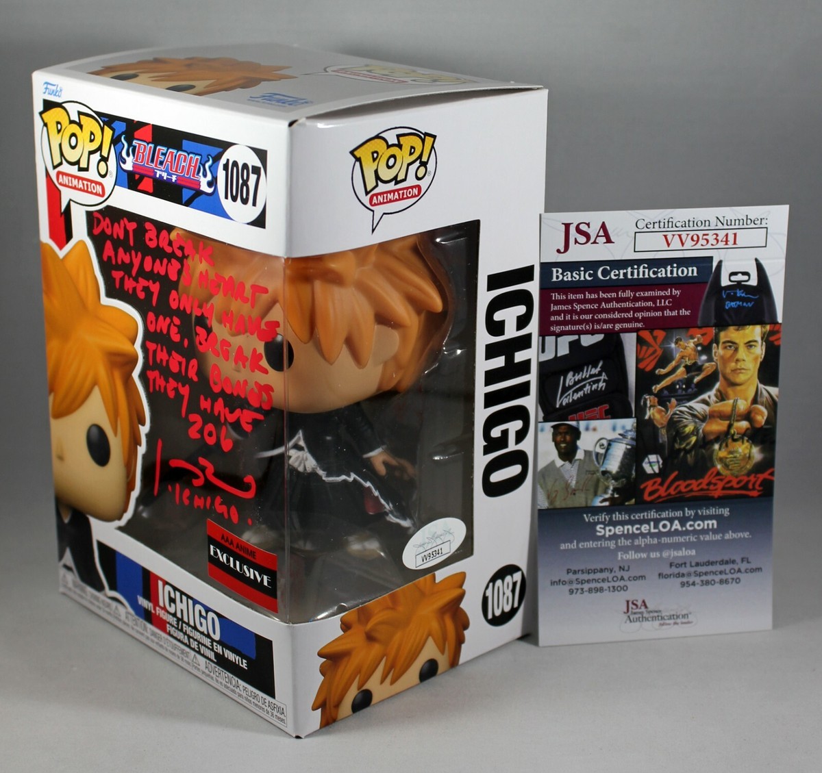 チョコボーイ Johnny Yong Bosch Signed Fully-Hollowfied Ichigo Bleach