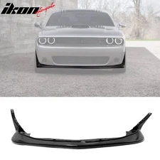 Fits 15-20 Dodge Challenger Front Bumper Lip Spoiler Splitter Unpainted Black PU