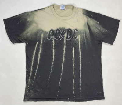 ACDC Back In Black 2007Graphic T-shirt Men Large Tie Dye Short Sleeve Music