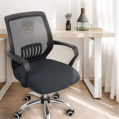 Cubierta de silla de computadora de oficina elástica giratoria protectora de asiento de trabajo de escritorio - Imagen 13 de 37