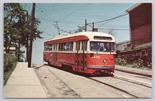 Postcard Pittsburgh Railways PCC Car Bertha Pennsylvania