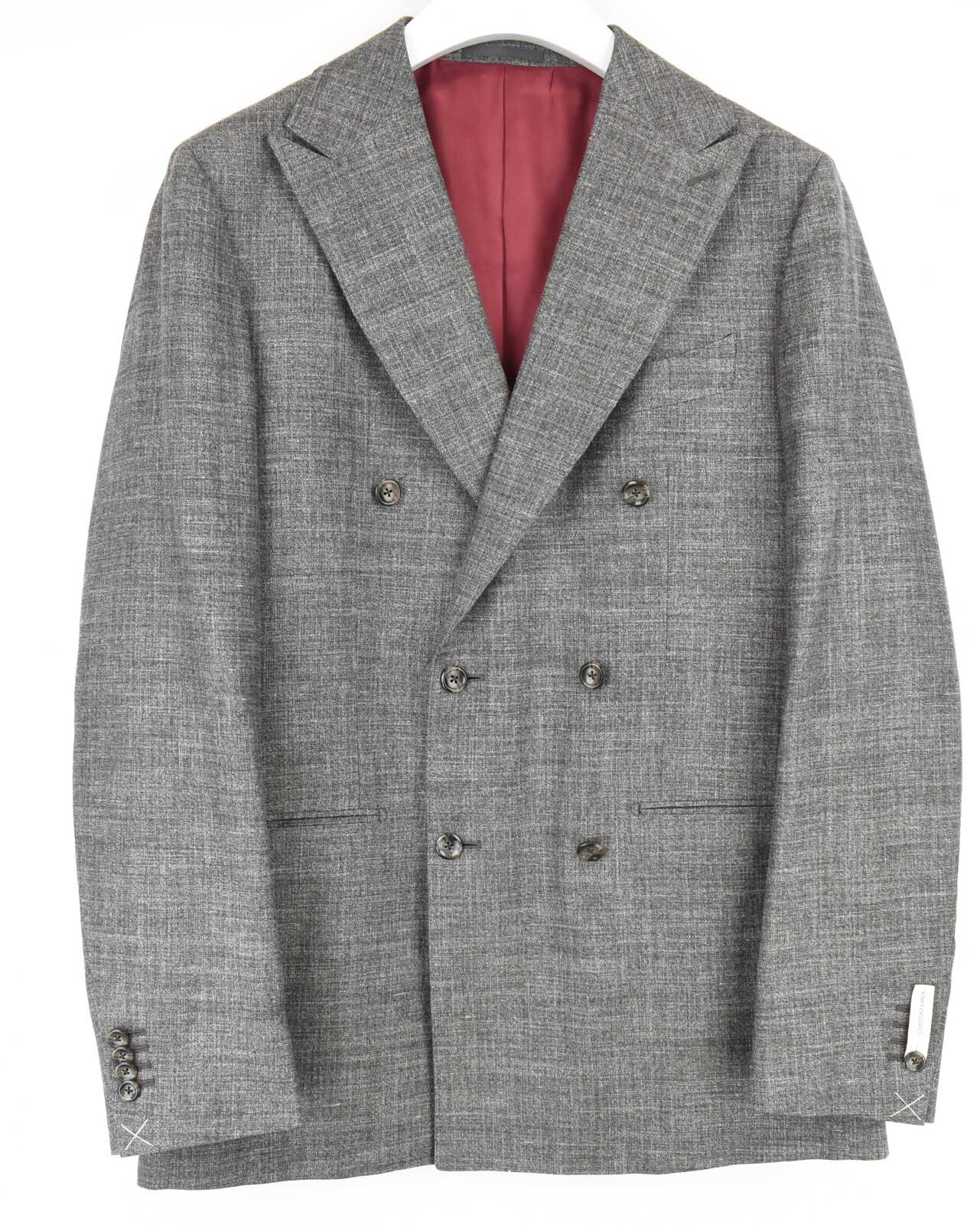 SUITSUPPLY Soho Suit Men's UK 42L Wool Silk Linen 2 In 1 Lined Double