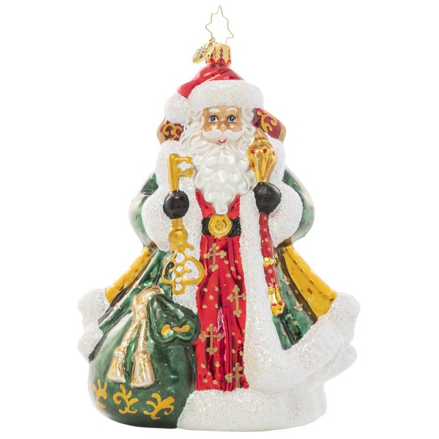 Christopher Radko *NEW* FESTIVE FINERY SANTA Christmas Ornament 1020958 Christopher Radko *NEW* FESTIVE FINERY SANTA Christmas Ornament 1020958