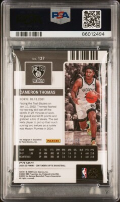 2021-22 Panini Contenders Optic - Rookie Ticket Cameron Thomas