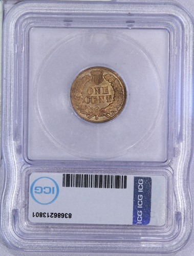 1902 Indian Cent 1c ICG MS64 RD - Picture 2 of 4