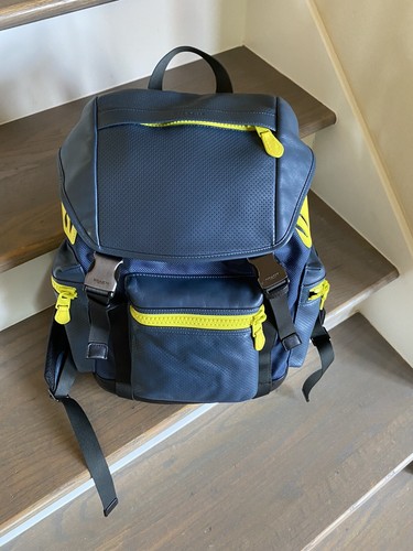 Coach Trek Mens Backpack Blue w/Neon 