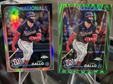 Joey Gallo 2024 Topps Chrome Update Green Raywave /99 and base Refractors!