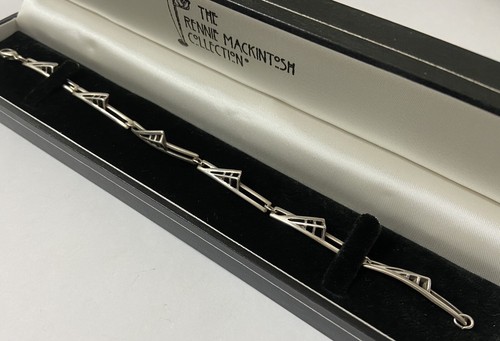 Boxed Rennie Mackintosh Inspired Carrick Jewellery 925 Silver Geometric Bracelet - Picture 3 of 15
