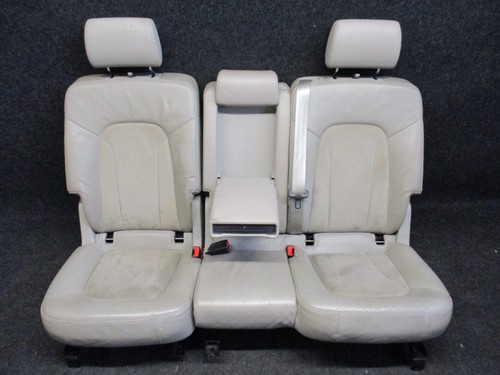 LEDER ALCANTARA Rücksitzbank Audi Q7 4L Rückbank Ausstattung ACHATGRAU grau