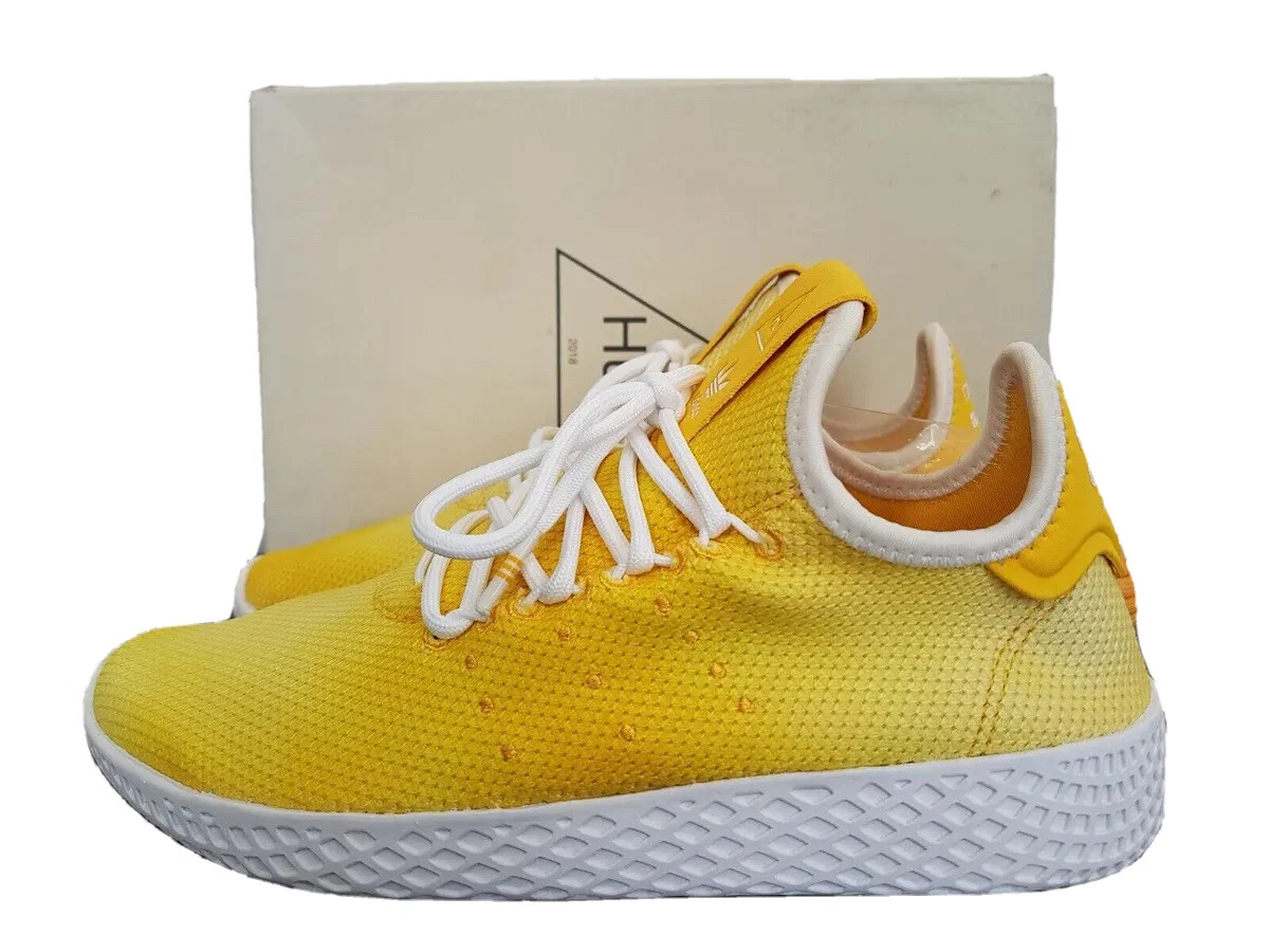 Womens Shoes Girls Adidas PW HU HOLI Tennis HU Yellow White DA9617