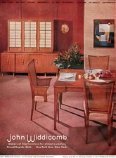 John Widdicomb Furniture Dining Room Hutch Mid Century Modern 1957 Print Ad