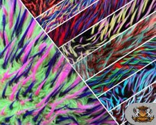 3 Tone Spike Faux / Fake Fur Fabrics Sold by the yard