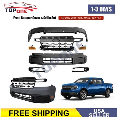 New Complete Front Bumper Cover & Grille Set For 2022-2024 FORD MAVERICK