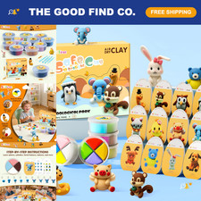 12 Animal Air Dry Clay Kit - Magic Modeling Clay for Kids Crafts Gifts