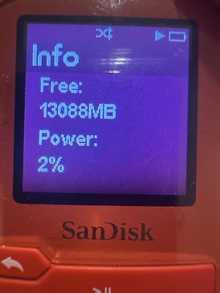 SanDisk Clip Sport Plus 16GB MP3 Player Red Bluetooth FMRadio Clip Broken SDMX28 - Image 4 of 4