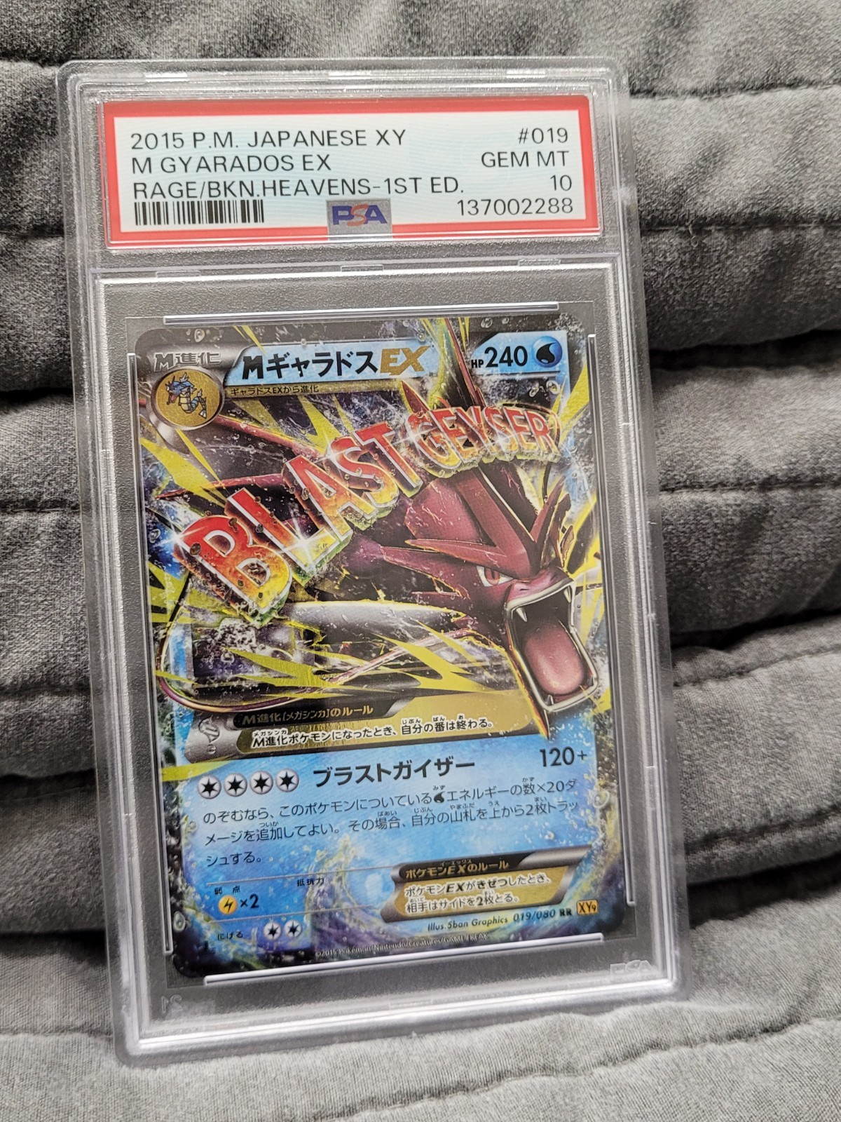 Mega Gyarados ex 2015 Japanese XY: Rage of the Broken Heavens #019